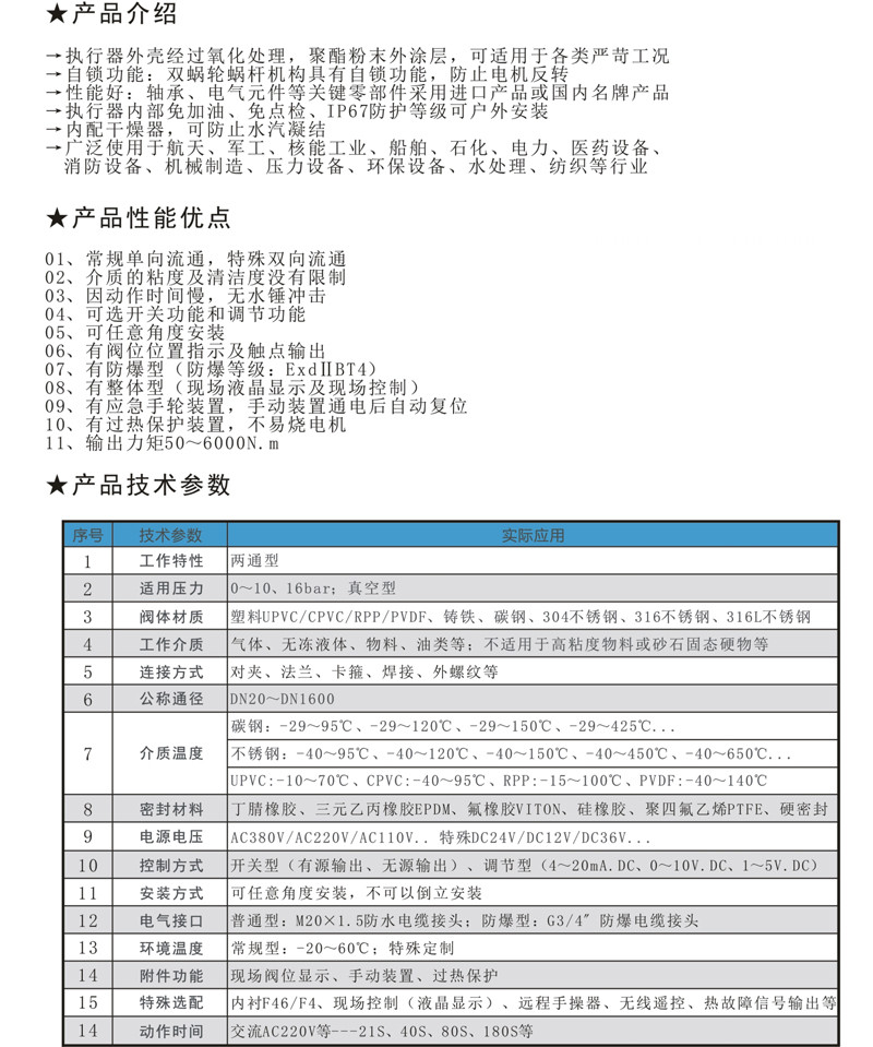 ED9B對夾式/法蘭式硬密封電（diàn）動蝶閥